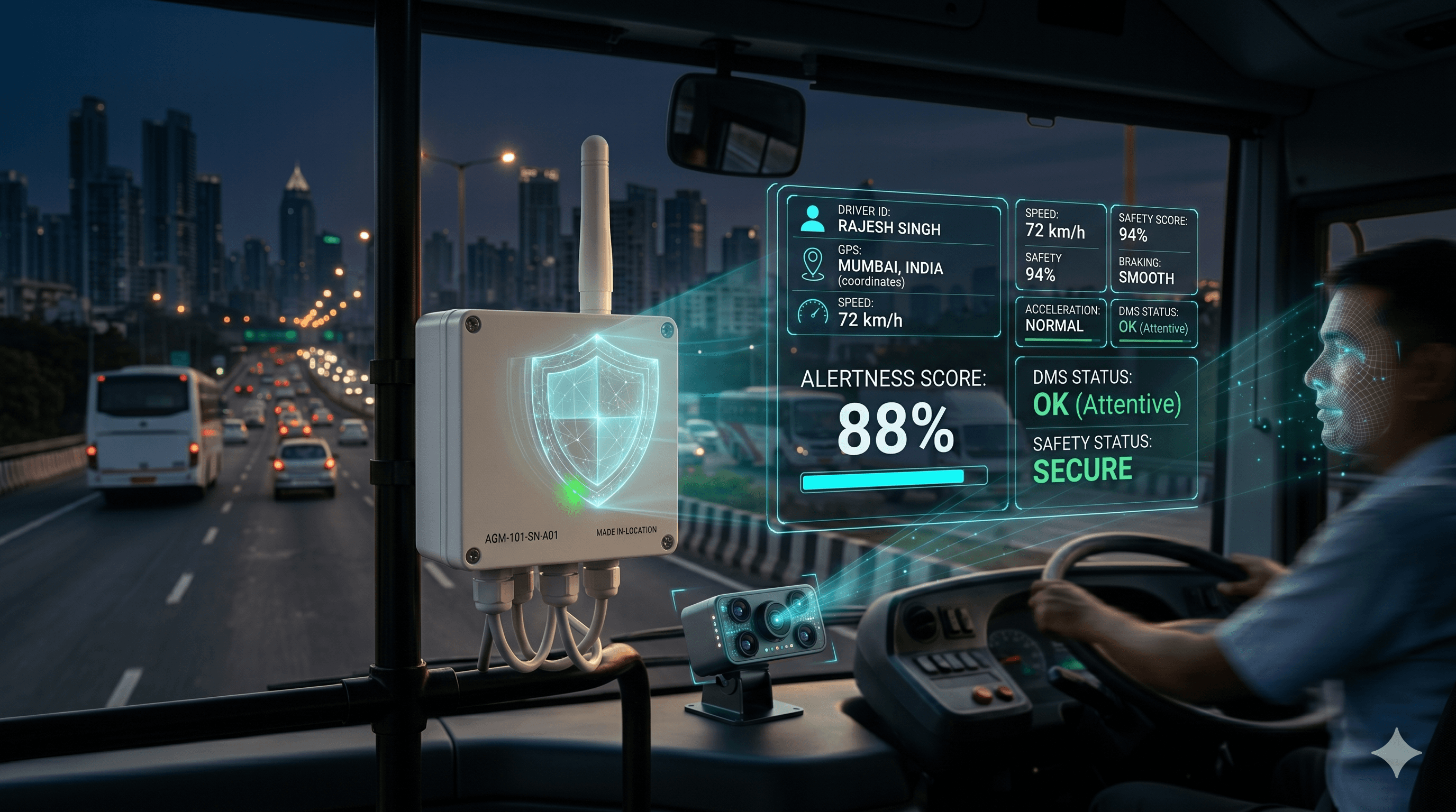 SafeSense In-Cabin AI Camera